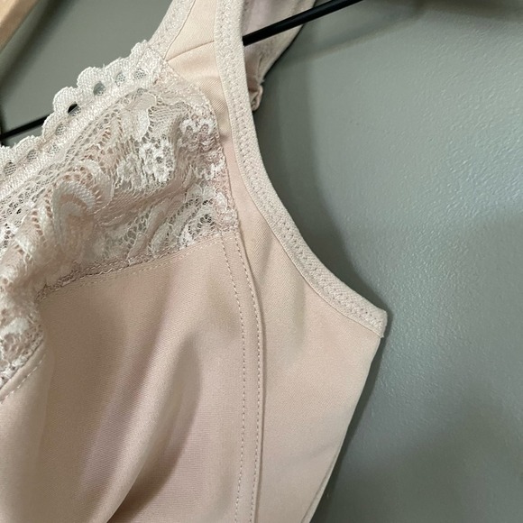 Glamorise Wonderwire Front Closure Bra in Cafe Size 34G Nude‎ Tan Cream Lace - Picture 14 of 16